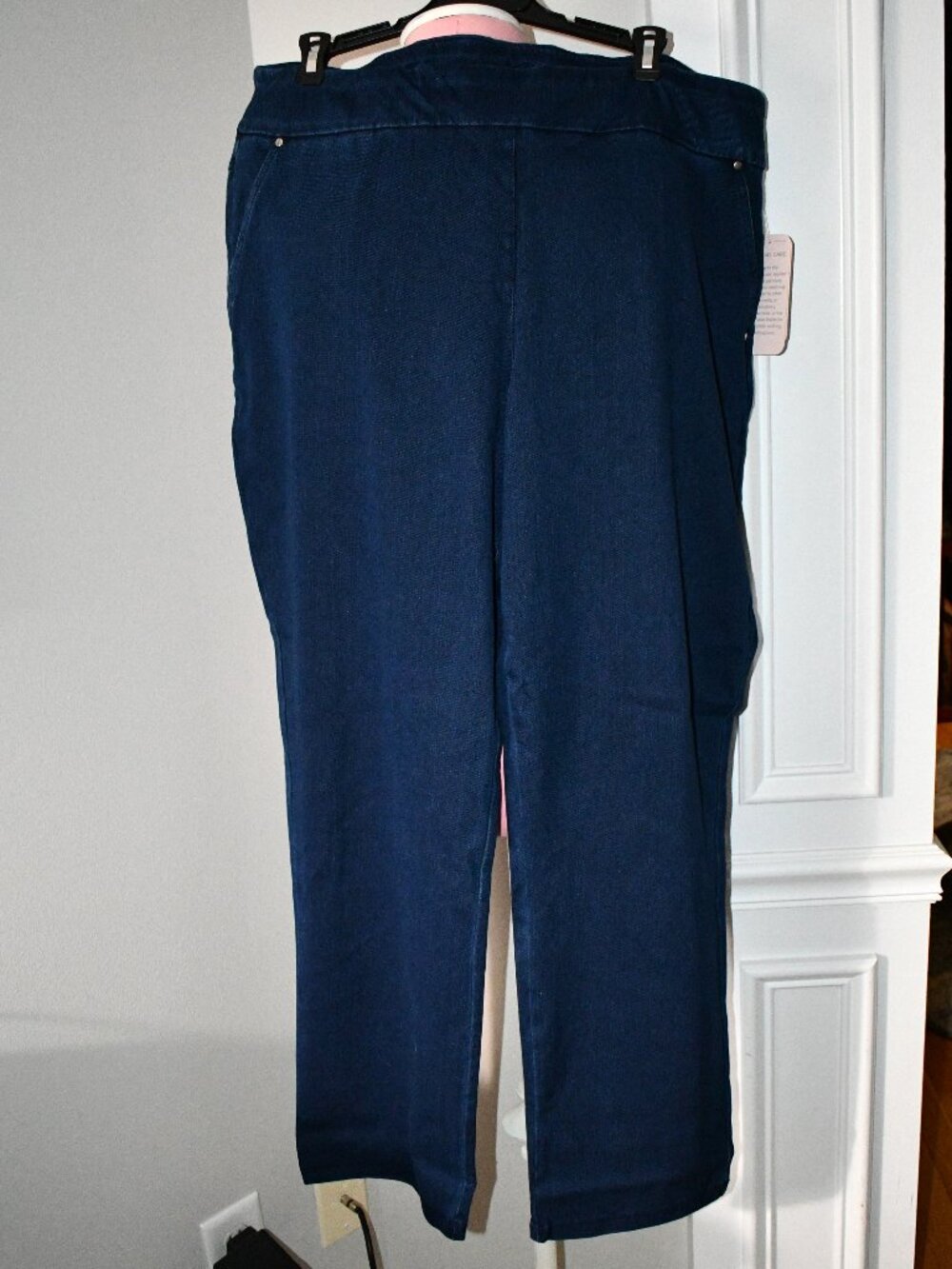 Allison Daley Indigo Pull-On Waist Straight Leg Pants, Indigo Size: XL F51PA667I